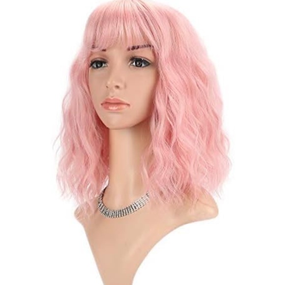 Pastel Bright Pink Wig - Picture 2 of 6